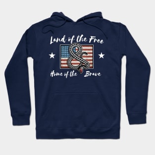 Freedom Snake: Land of the Free & Home of the Brave Hoodie